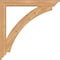 Ekena Millwork Thorton Traditional Smooth Bracket w/ Offset Brace, Western Red Cedar, 5 1/2"W x 36"D x 36"H BKT0604X36X36THR01SWR - alternate 3